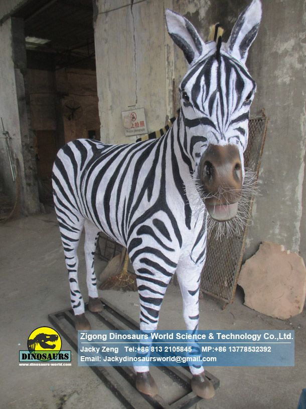 Amusement park electric animatronic animals ( Zebra ) DWA004