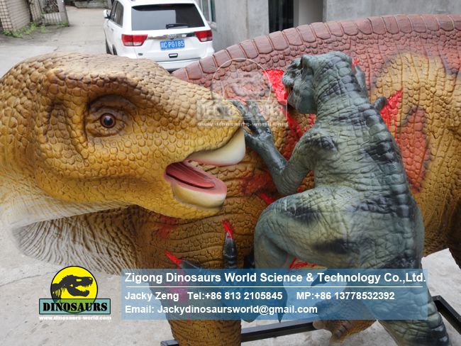 Theme Park Playground Iguanodon Attacked By Three Raptors DWD240 