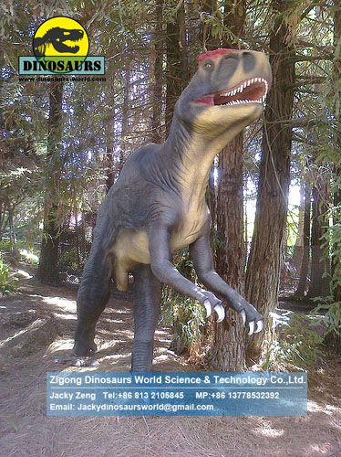 Outdoor Playground animatronic dinosaur sculpture allosaurus DWD081