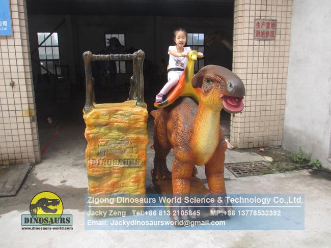 Fair Rides Artificial Dinosaur Animatronic Parasaurolophus Ride DWE067