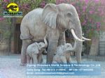 Amusement park animatronic life size statue bronze elephant DWA046