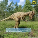 Life size artificial pachycephalosaurus model in Dinosaur Park DWD1474